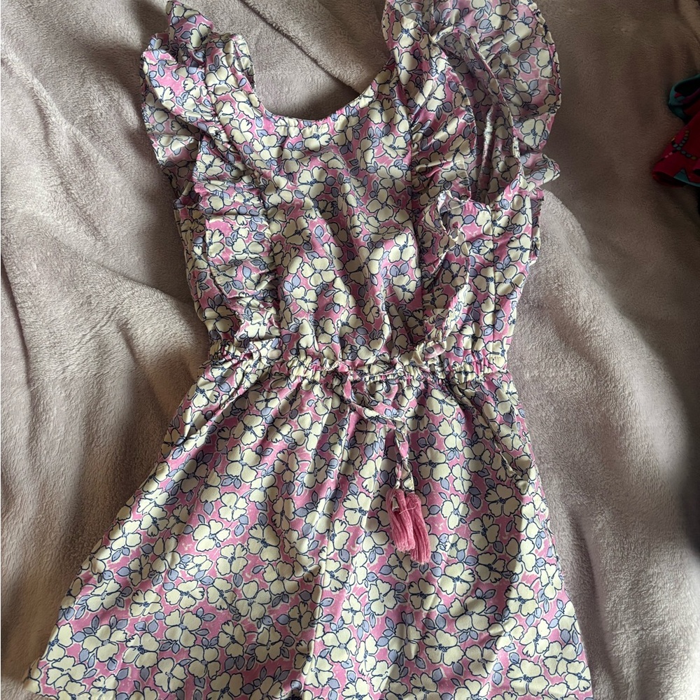 Floral Ruffle Sleeve Romper